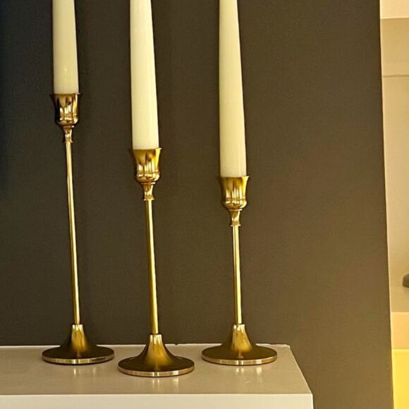 Candlestick Holders Taper Candle Holders, Set of 3 Candle Stick Holders Set - Picture 3 of 9